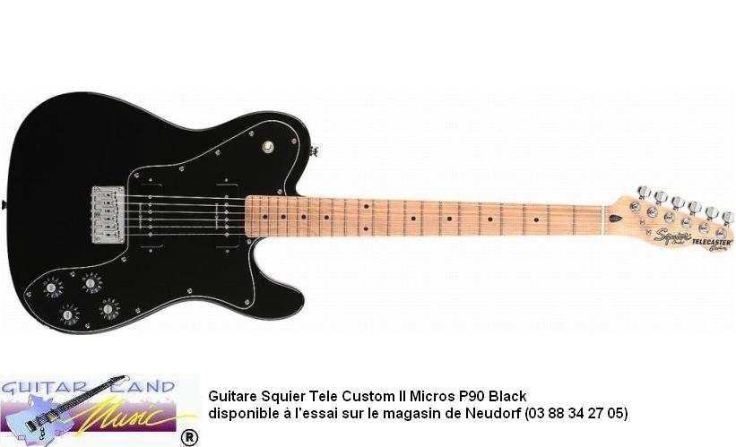 Guitare Squier Tele Vintage Modified Custom II P90 Black